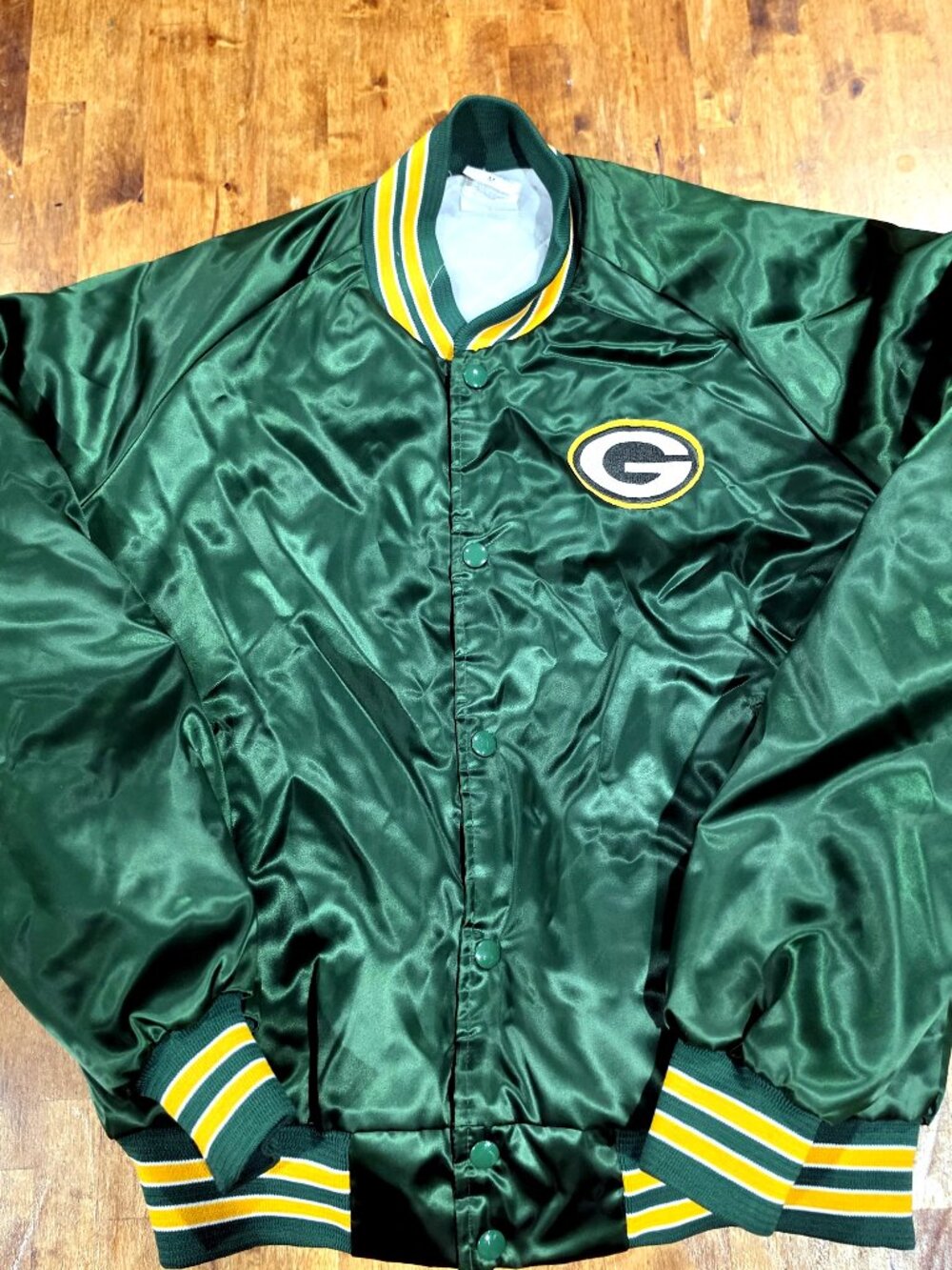 Vintage Chalk Line Green Bay Packers Satin Snap Jacket M